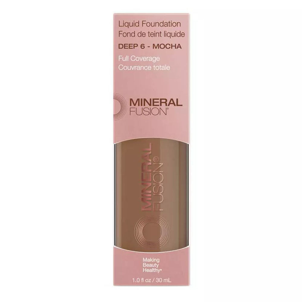Mineral Fusion Liquid Foundation, Deep 6 Mocha, 1 Oz
